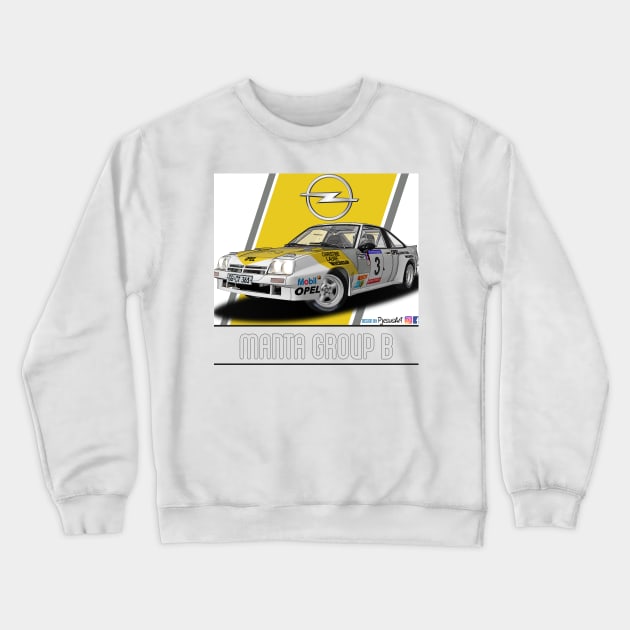 Opel Manta Group B Crewneck Sweatshirt by PjesusArt